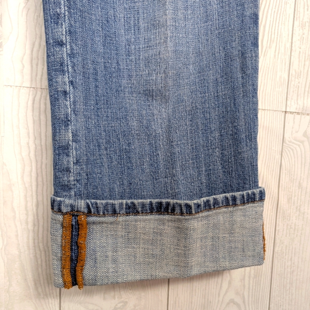 Ruff Hewn Capri Cuffed Jeans Women's Size 12 With Flap Pockets Jean Capris - Picture 5 of 14